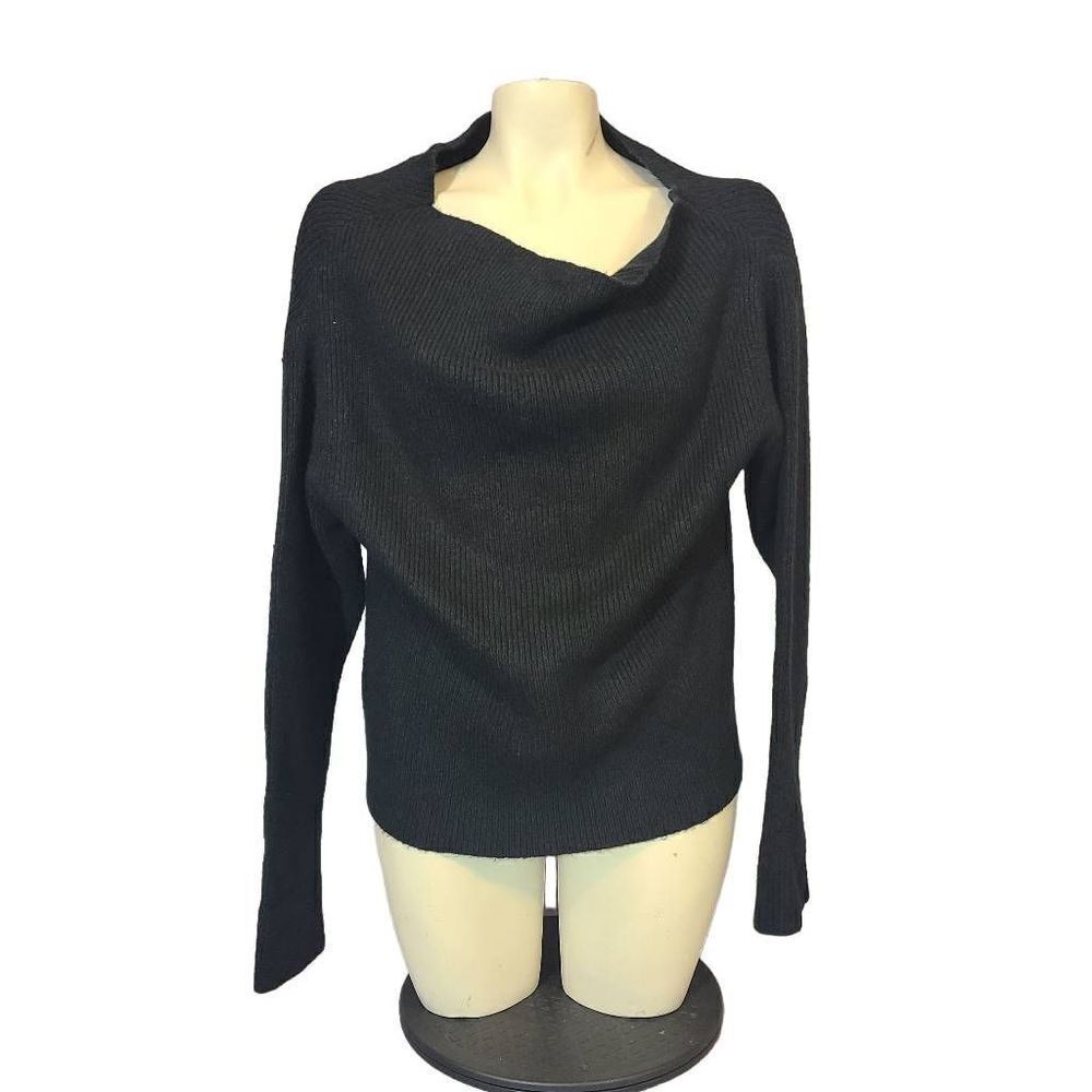 Treasure & Bond Black Drape Neck‎ Sweater Size XS